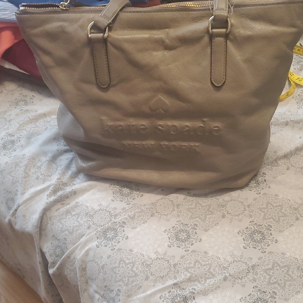 Kate Spade Taupe Leather Tote